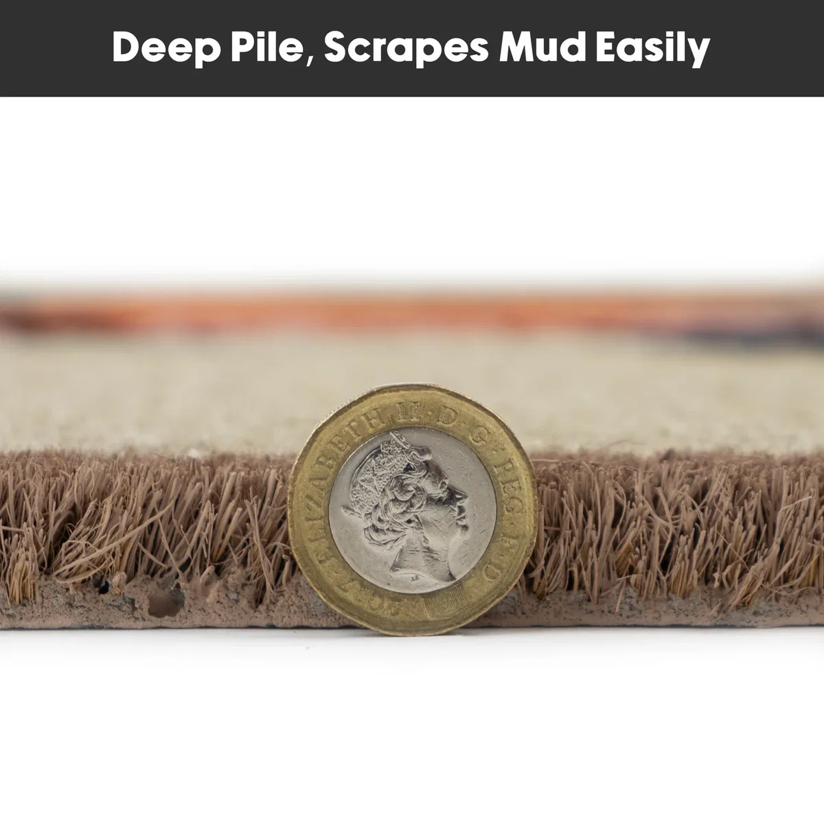Eco-Friendly Latex Backed Natural Coir Entrance Doormat - Brown – image 7