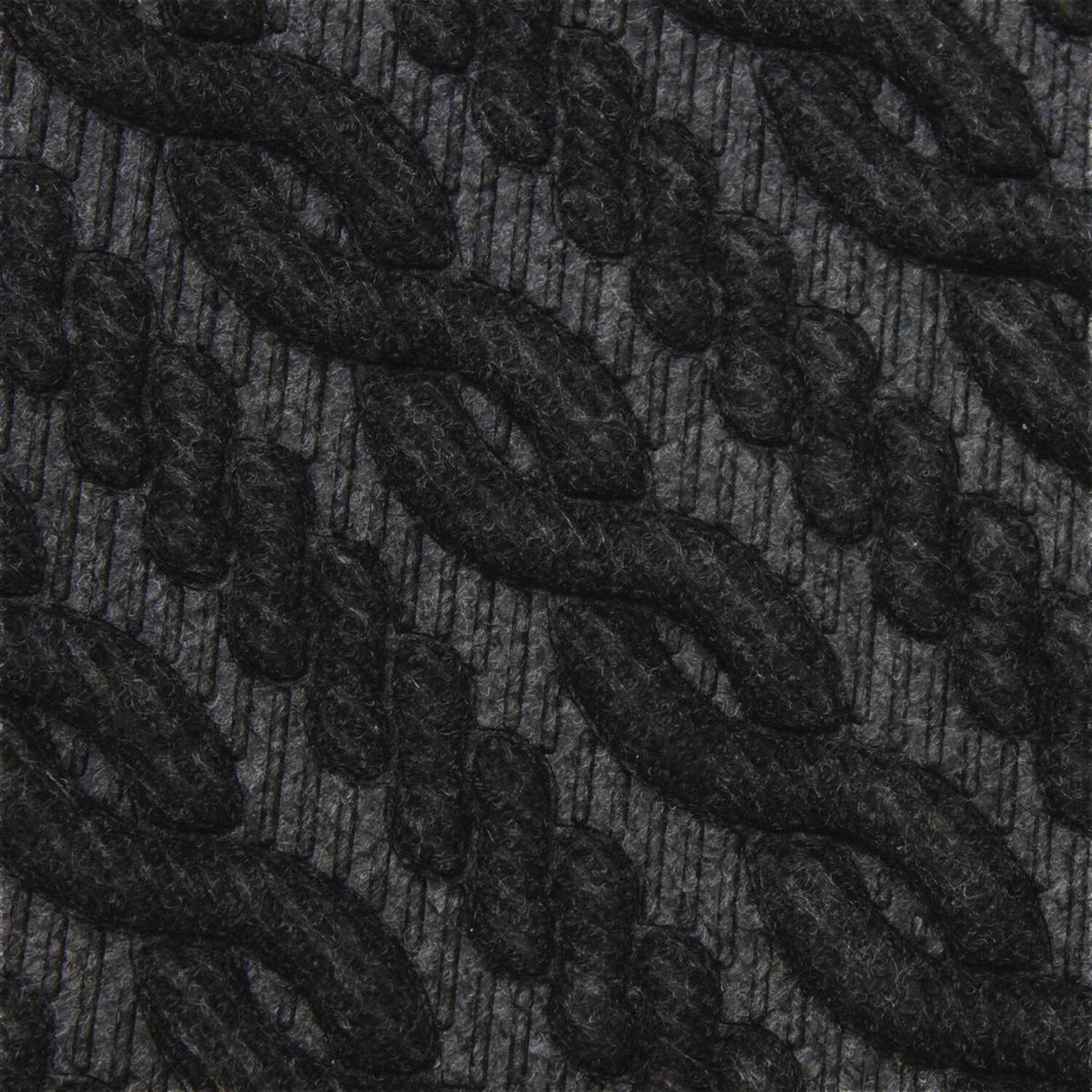Knit Design Scraper Cable Door Mat, Charcoal – image 2