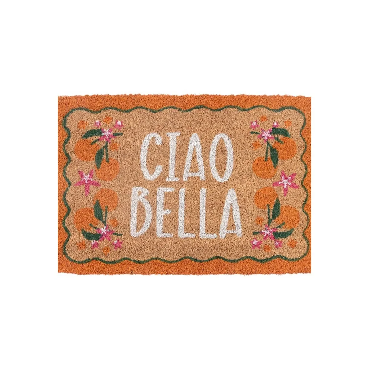 Ciao Bella Orange Doormat Bright Citrus Welcome for Porch - Orange – image 2
