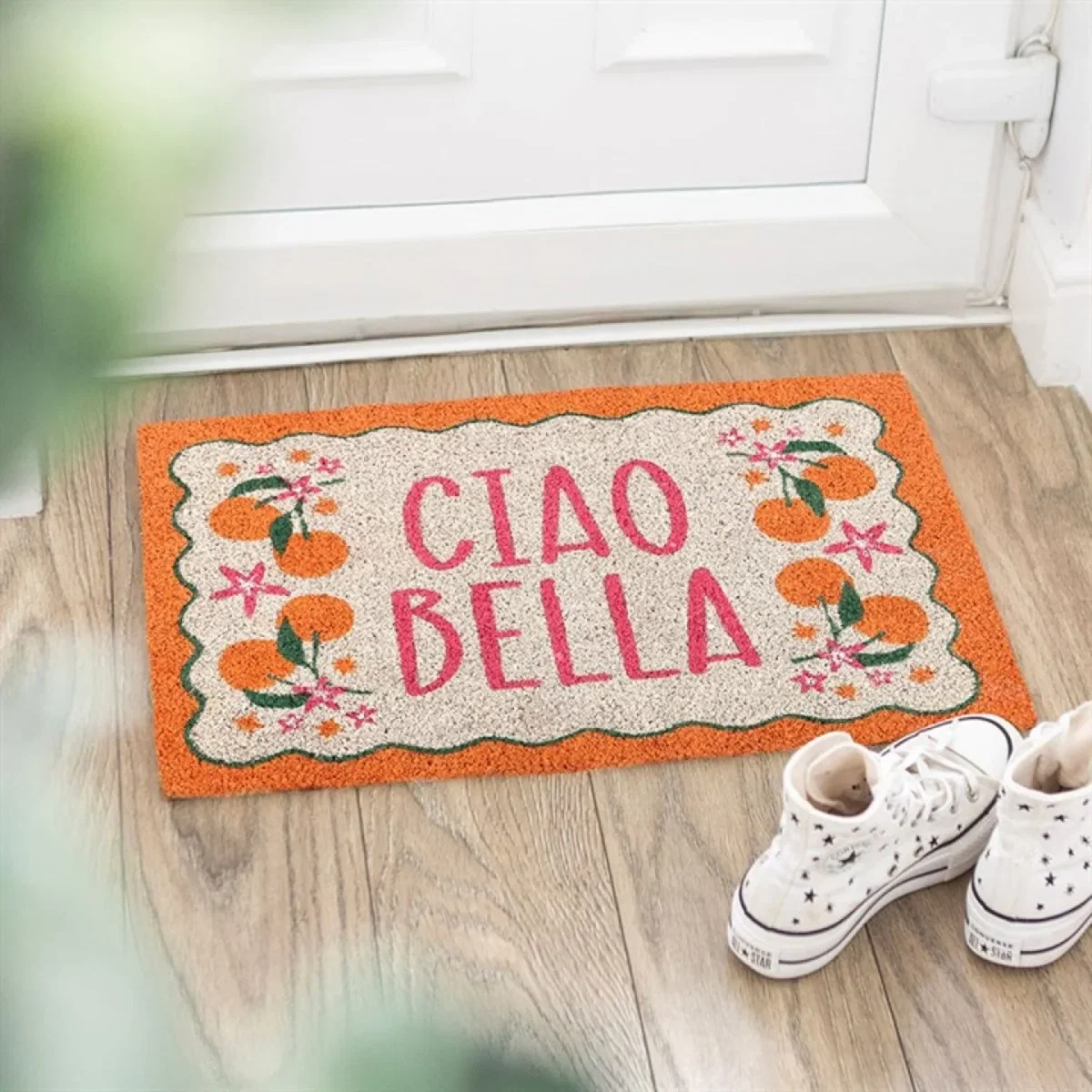 Ciao Bella Orange Doormat Bright Citrus Welcome for Porch - Orange – image 3