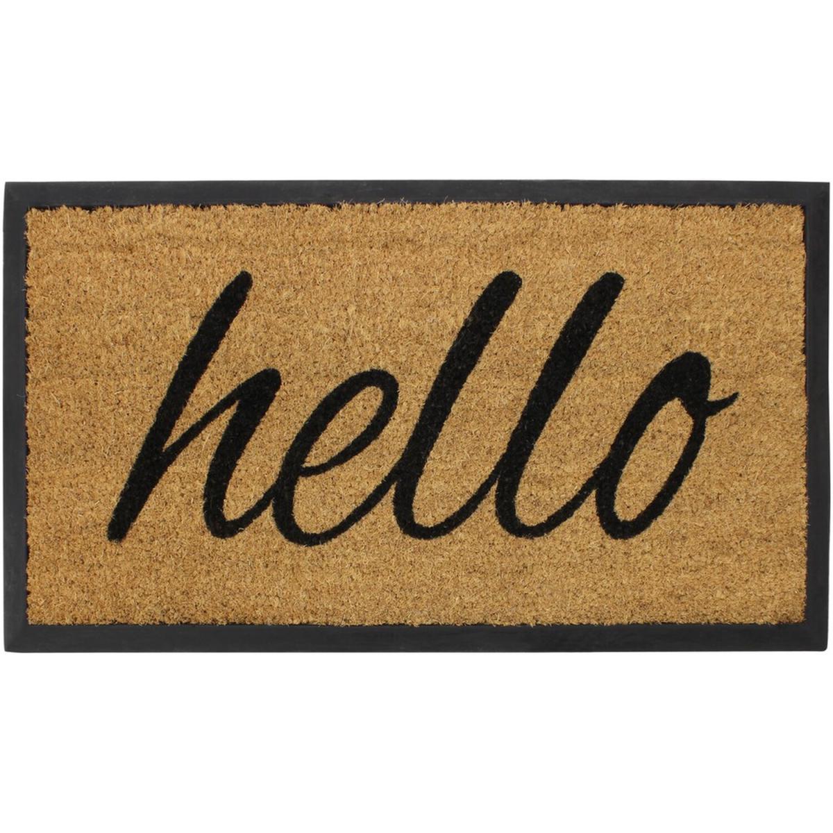 Hello Granite Tufted Coir Rubber Base Door Mat – image 3