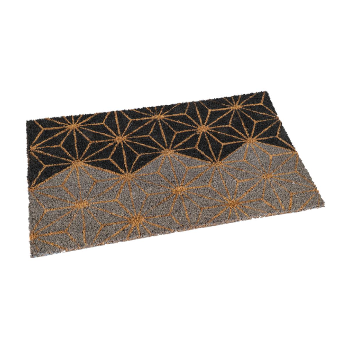 PVC Backed Geometric Coir Mat – image 1