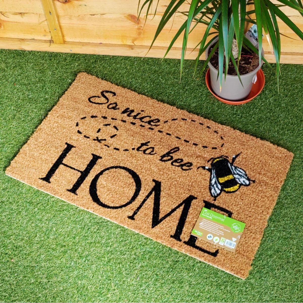 Nice To Bee Home Coir Doormat - Natural – image 5