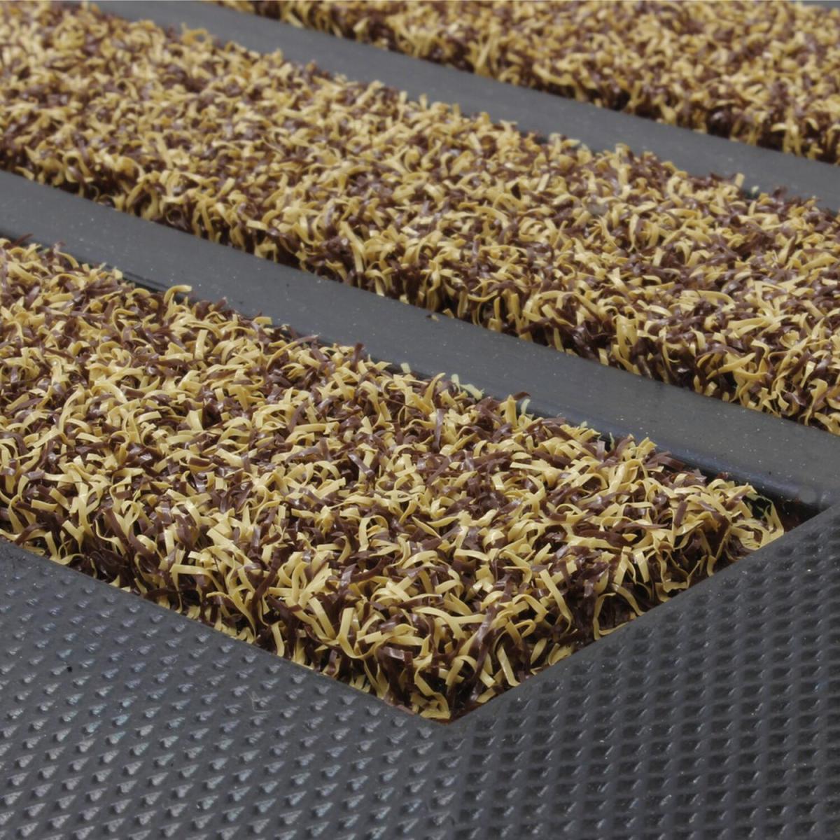 Dirt Stopper Pro Rectangular Scraper Entrance Door Mat, Beige – image 3