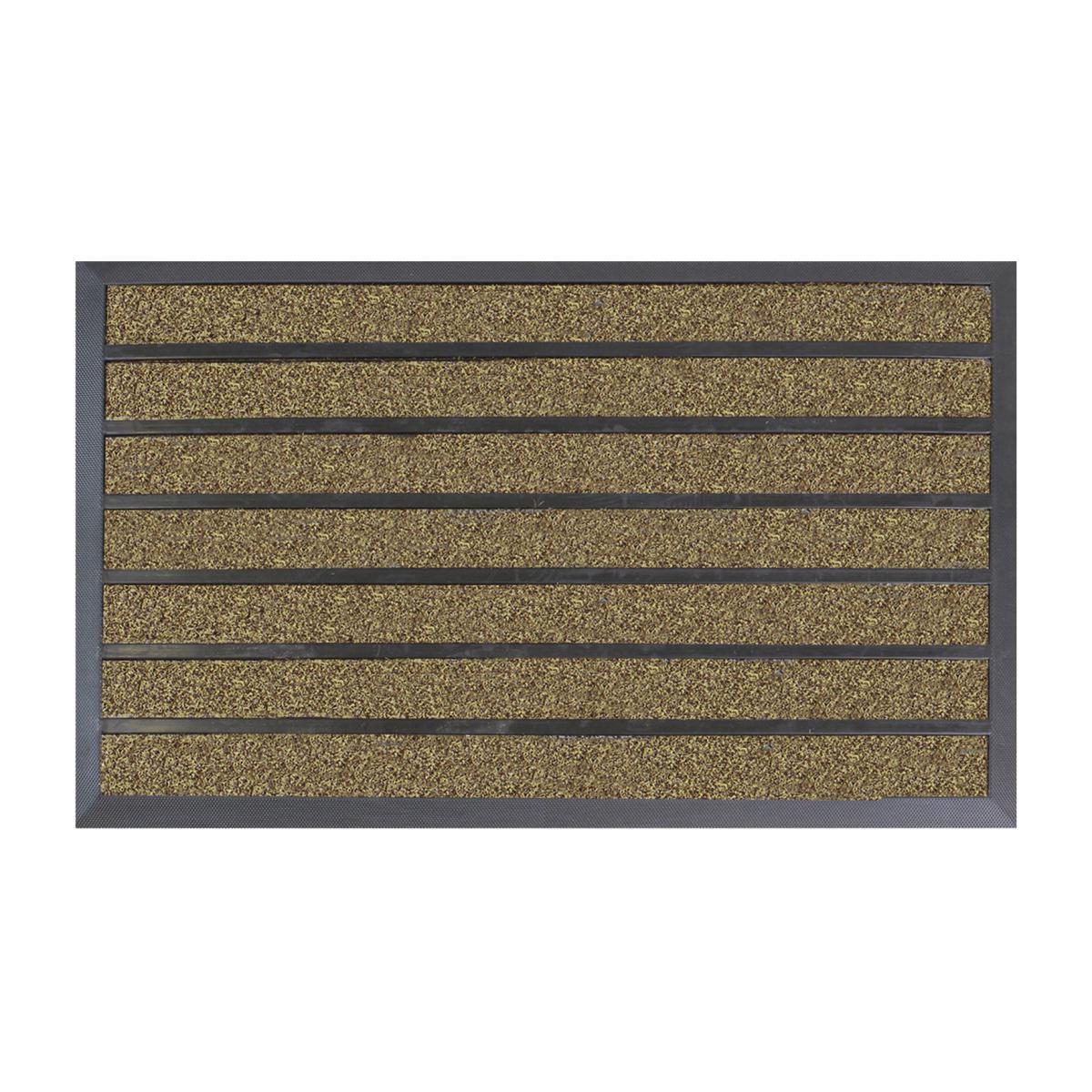 Dirt Stopper Pro Rectangular Scraper Entrance Door Mat, Beige – image 1
