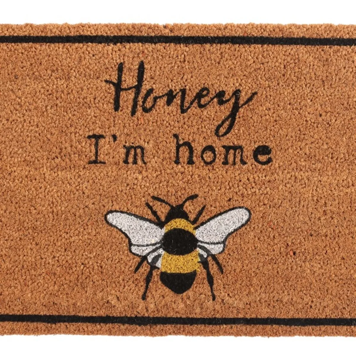 Natural Honey Bee Doormat Cute Honey I am Home Front Door Decor - Brown – image 4