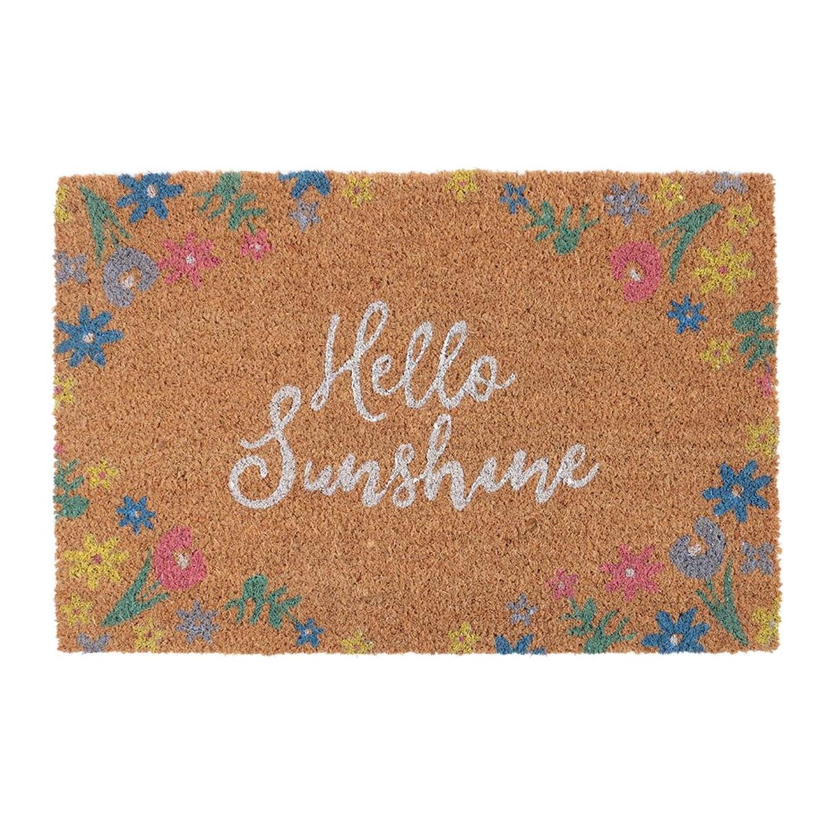 Hello Sunshine Doormat - Brown
