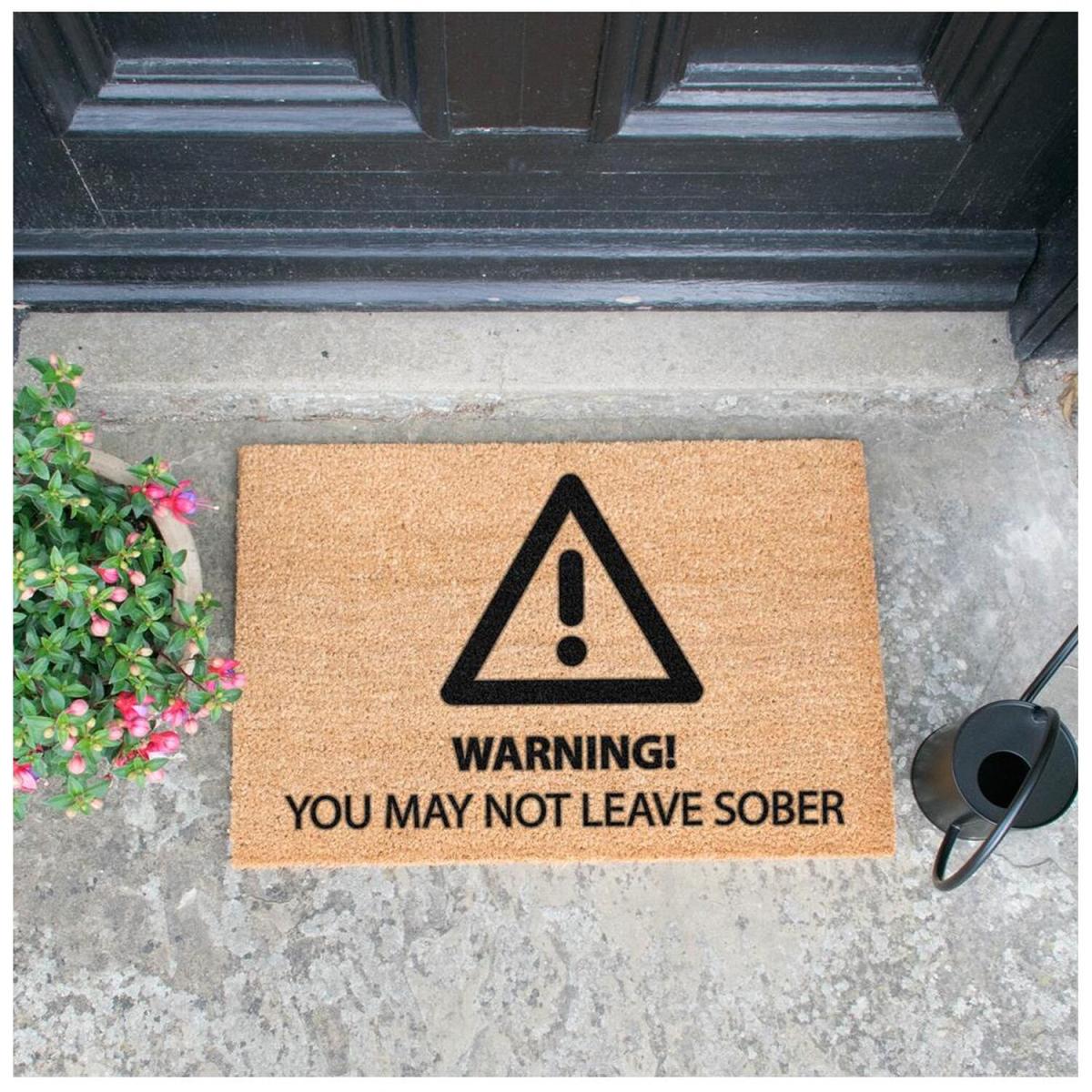 Sober Warning Doormat - Black – image 2