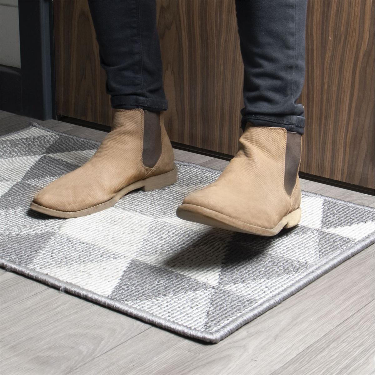 Grey Geometric Indoor Doormat - Grey – image 6