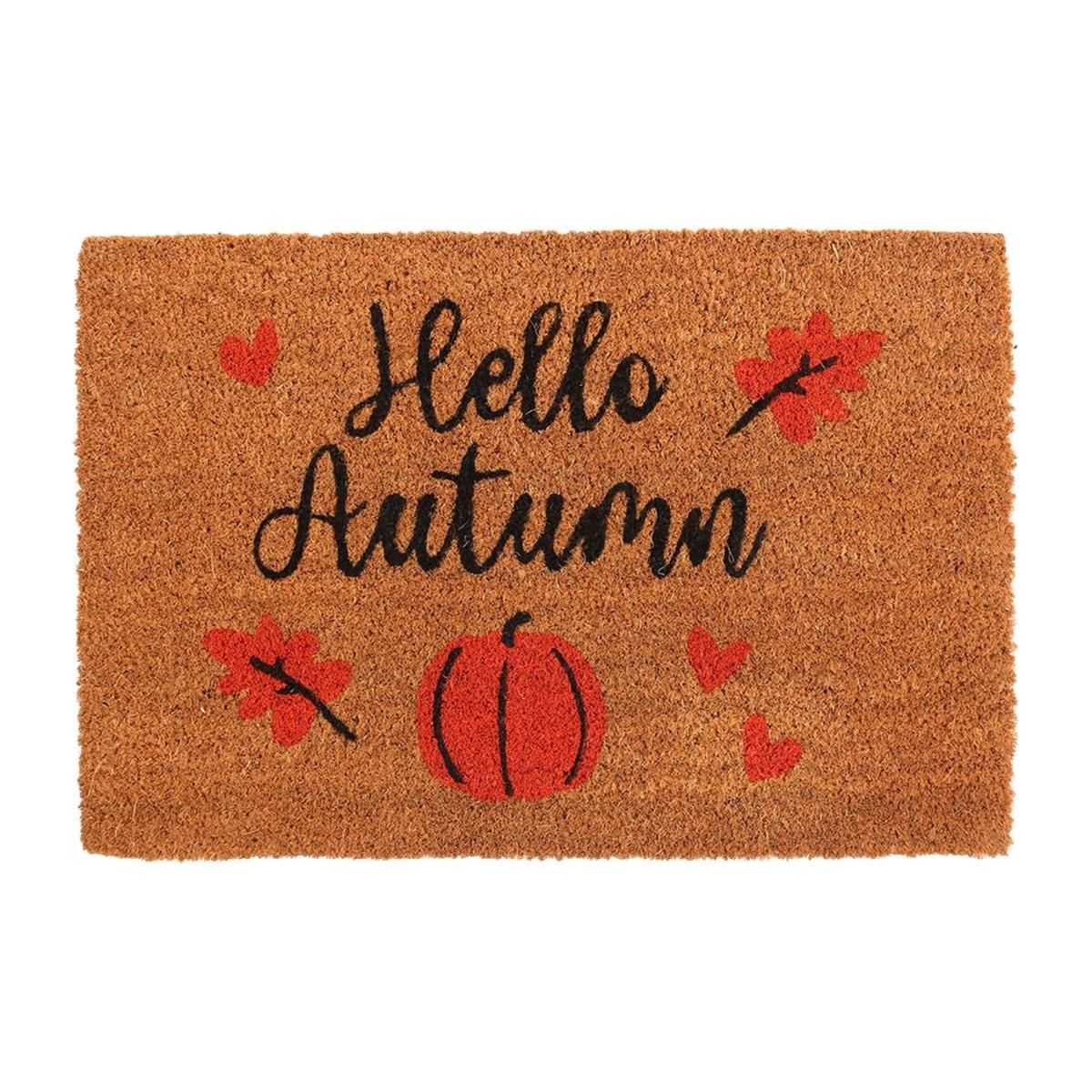 Natural Coir Hello Autumn Doormat - 60 x 40cm