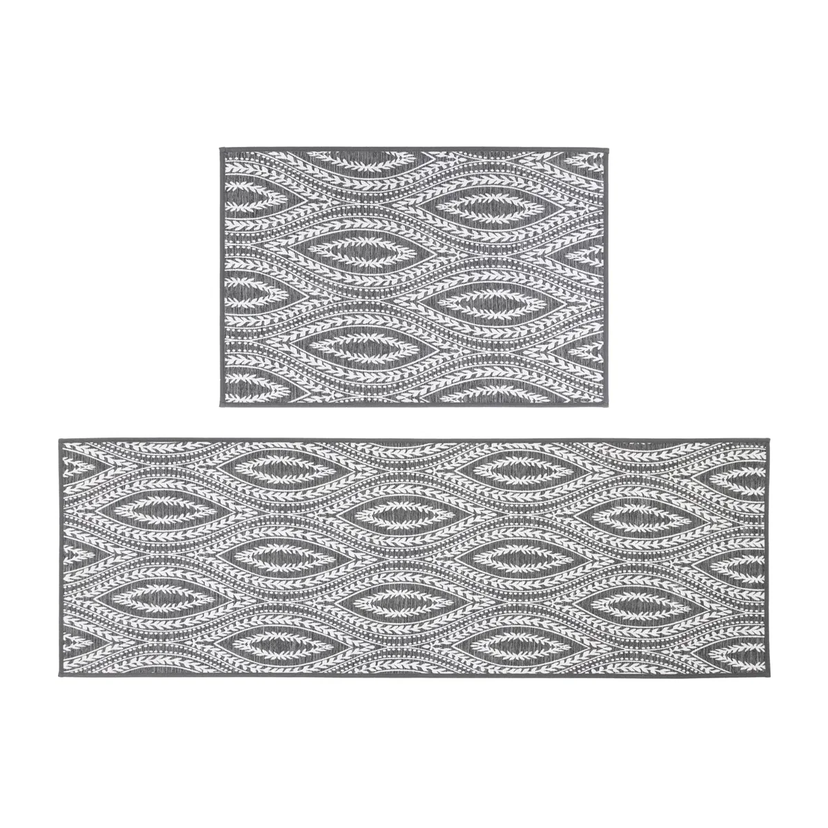 JVL Harmony Machine Washable Entrance Doormat and Runner Set - Grey – image 1