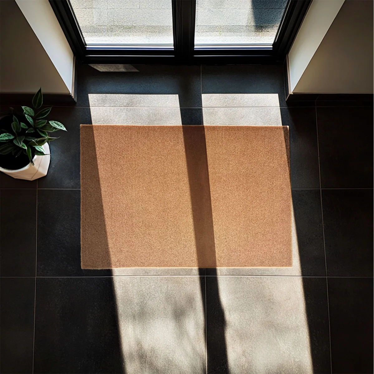PVC Coir Non-Shed Synthetic Doormat - Beige / 75cm x 44cm – image 7