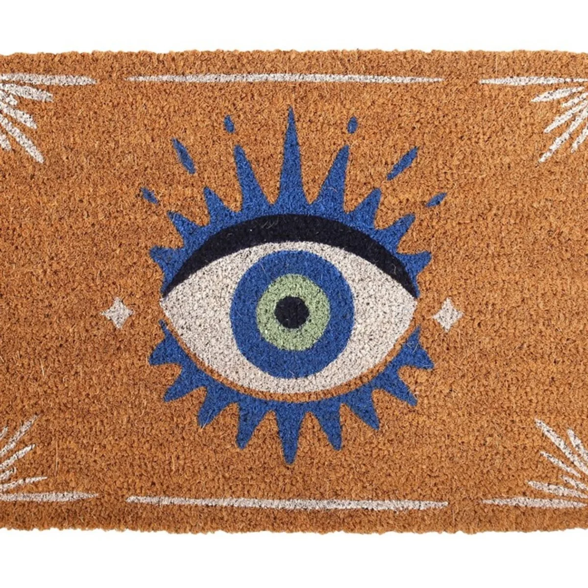 Natural All Seeing Eye Doormat Whimsical Blue Front Door Mat - Brown – image 1