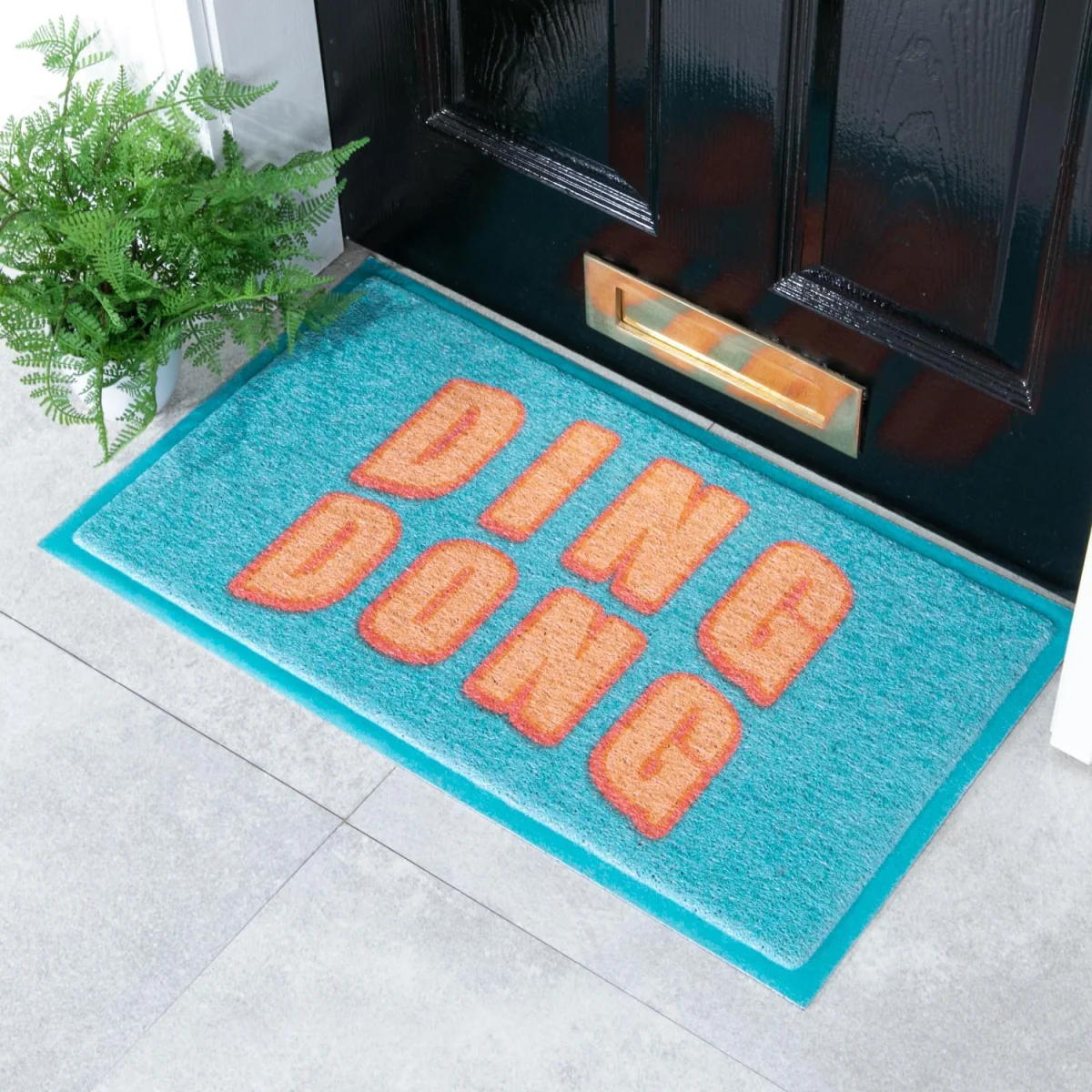 Ding Dong Doormat - Blue
