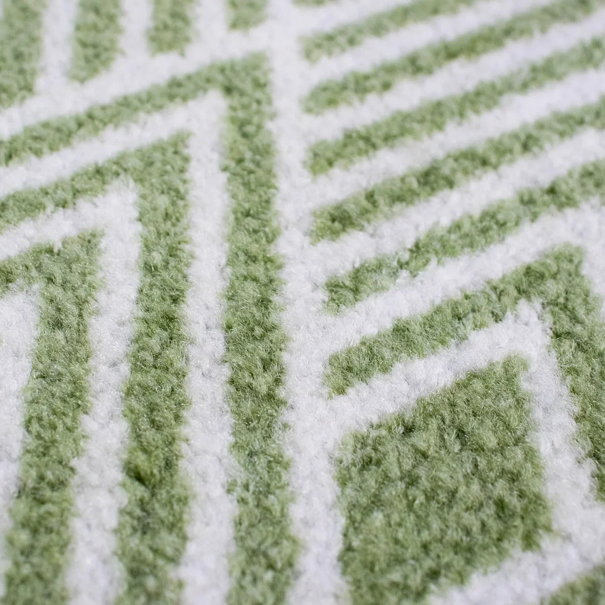 Machine Washable Mega Mat Entrance Doormat and Runner - Geo - Green – image 3