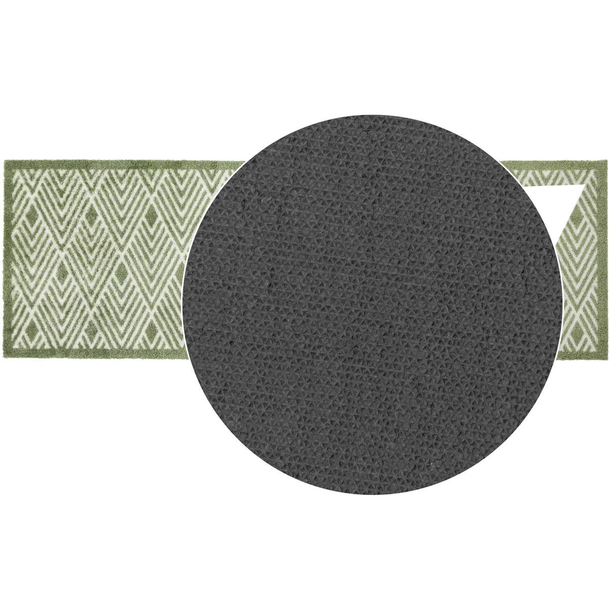 Machine Washable Mega Mat Entrance Doormat and Runner - Geo - Green – image 9