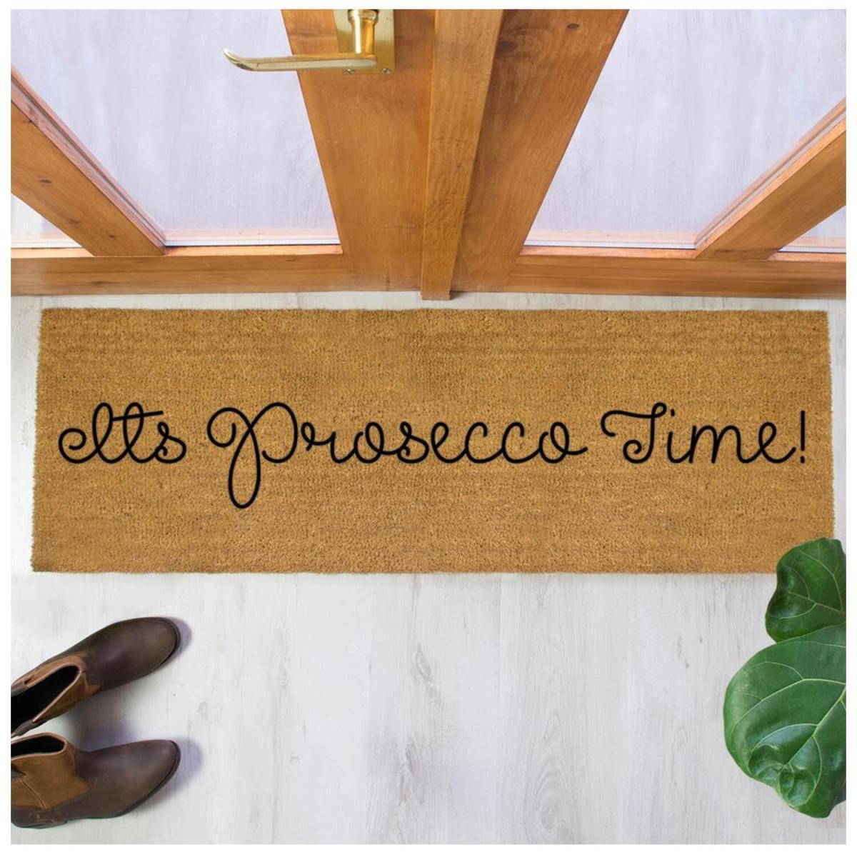 It's Prosecco Time Patio Doormat - Black – image 3