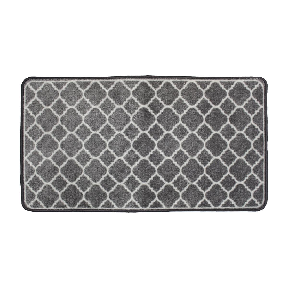 Grey Trellis Washable Runner – image 1