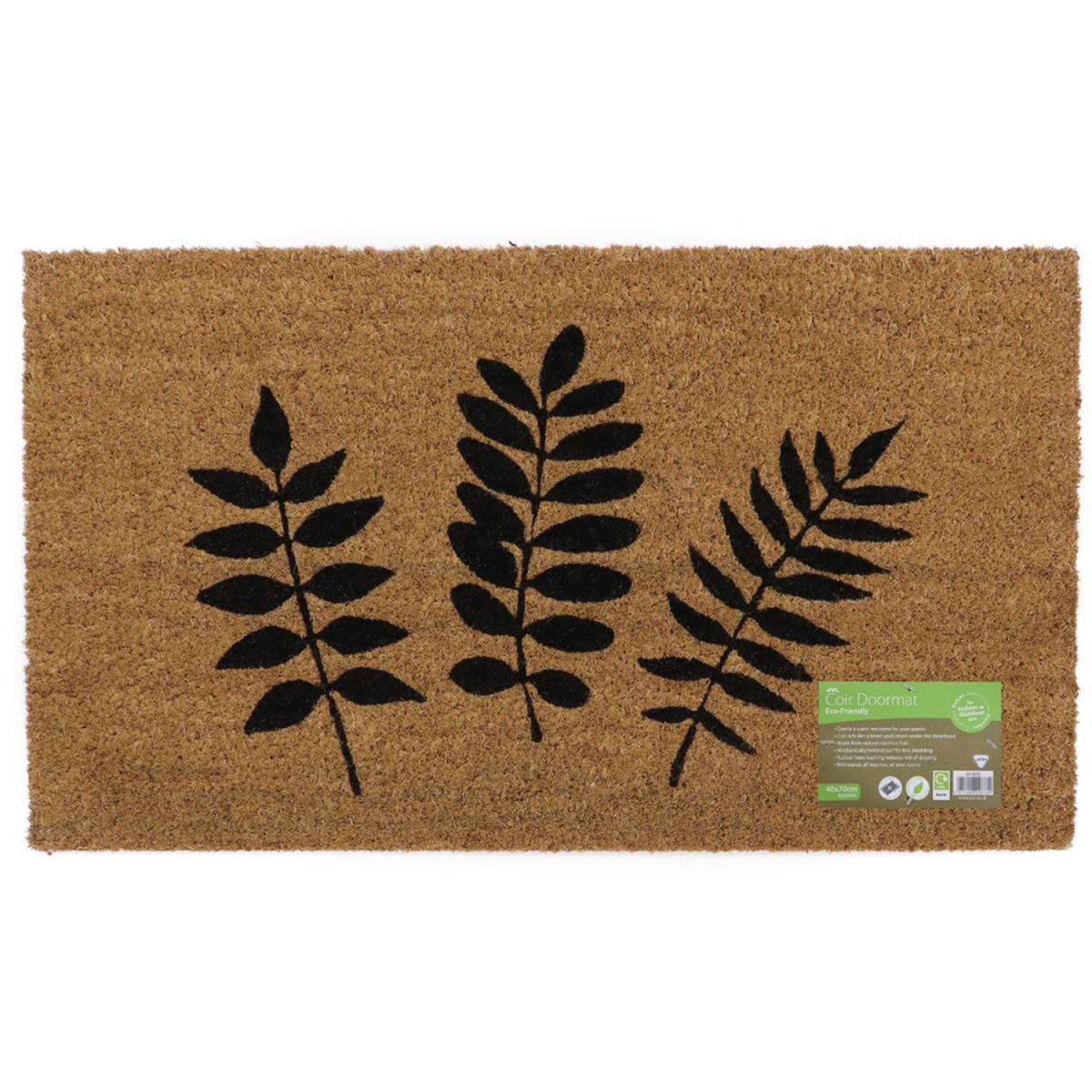 JVL Eco-Friendly Foliage Door Mat - Brown – image 4