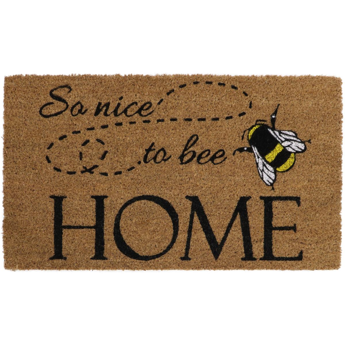 JVL Eco-Friendly Nice to Bee Home Door Mat - Brown – image 3