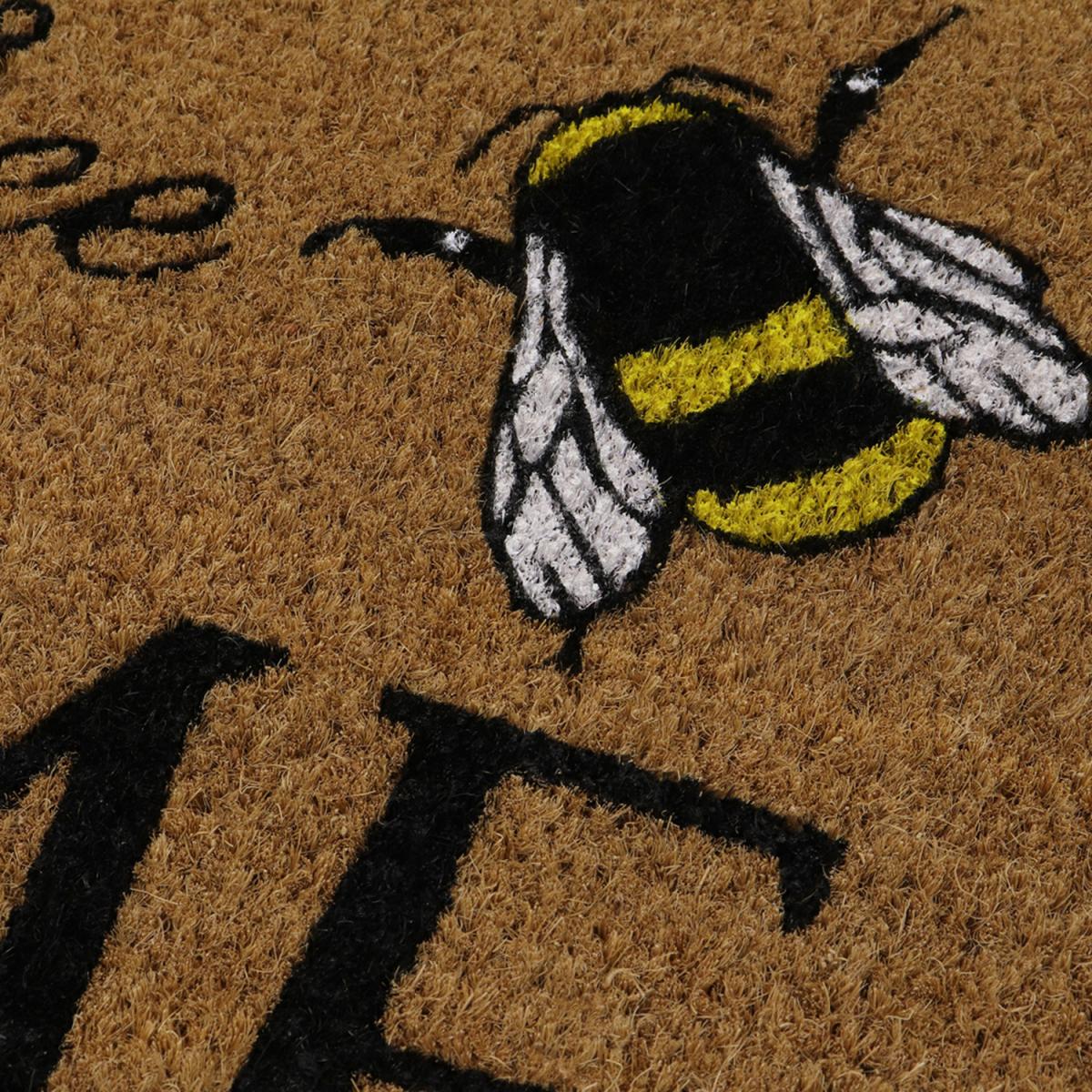 JVL Eco-Friendly Nice to Bee Home Door Mat - Brown – image 4