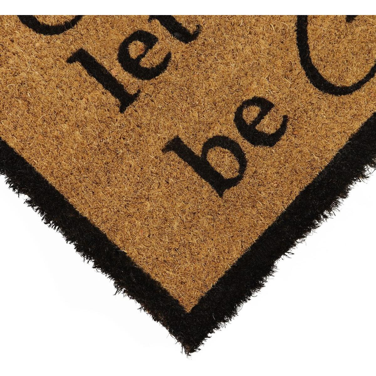 Latex Backed Gin Coir Door Mat - Natural Coir with Black Design – image 3