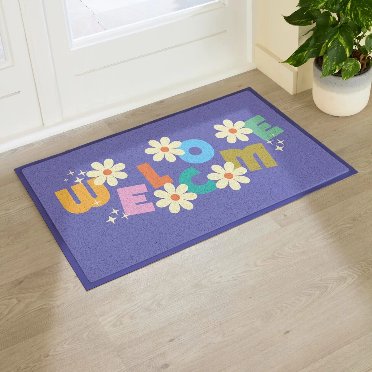 Elizabeth Olwen Welcome Indoor/Outdoor Doormat (90x60cm) - Multi / 90 x 60cm