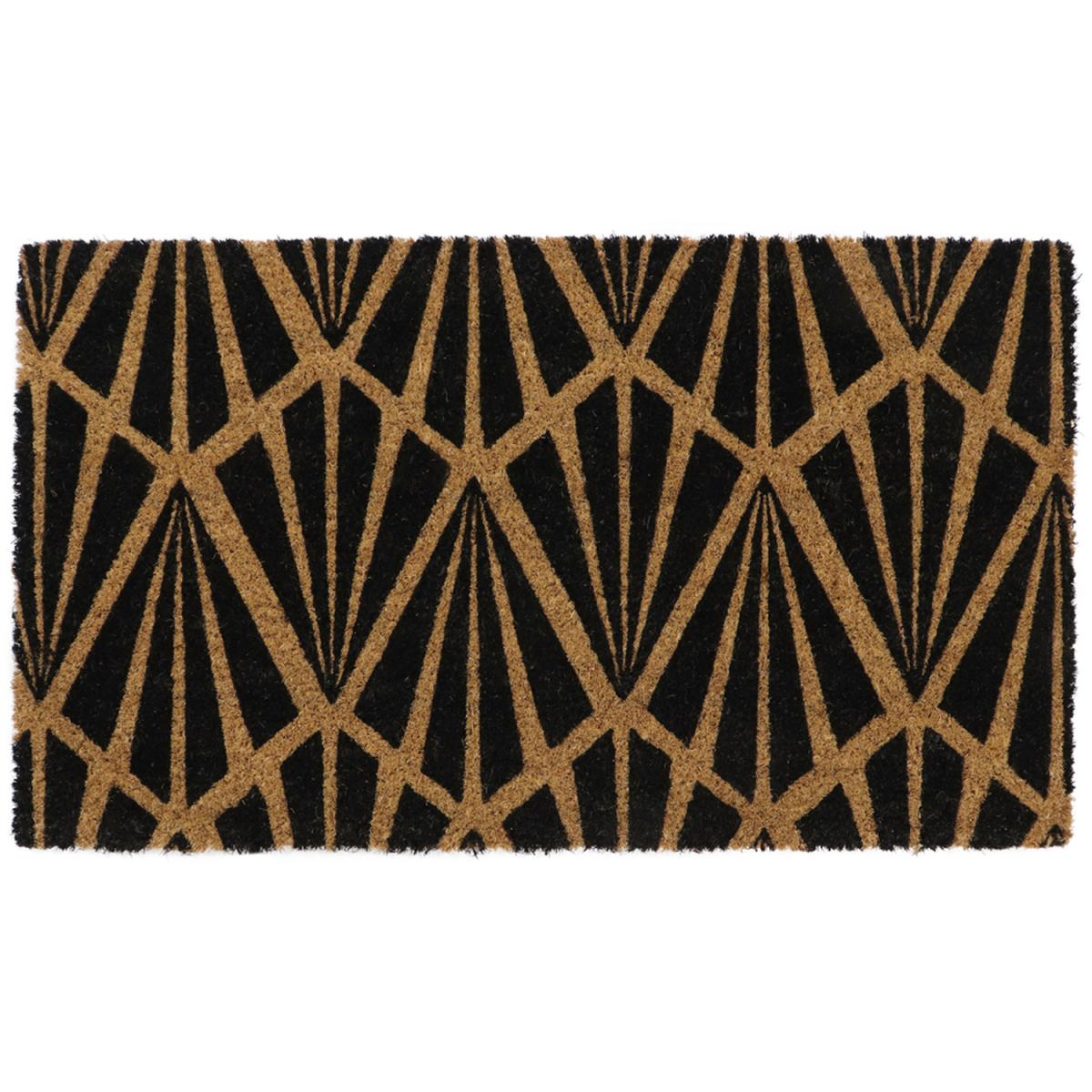 JVL Eco-Friendly Art Deco Door Mat - Brown – image 2