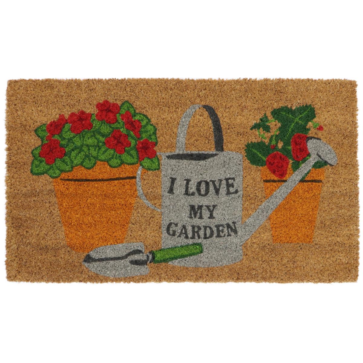 JVL Eco-Friendly I Love My Garden Door Mat - Brown – image 3