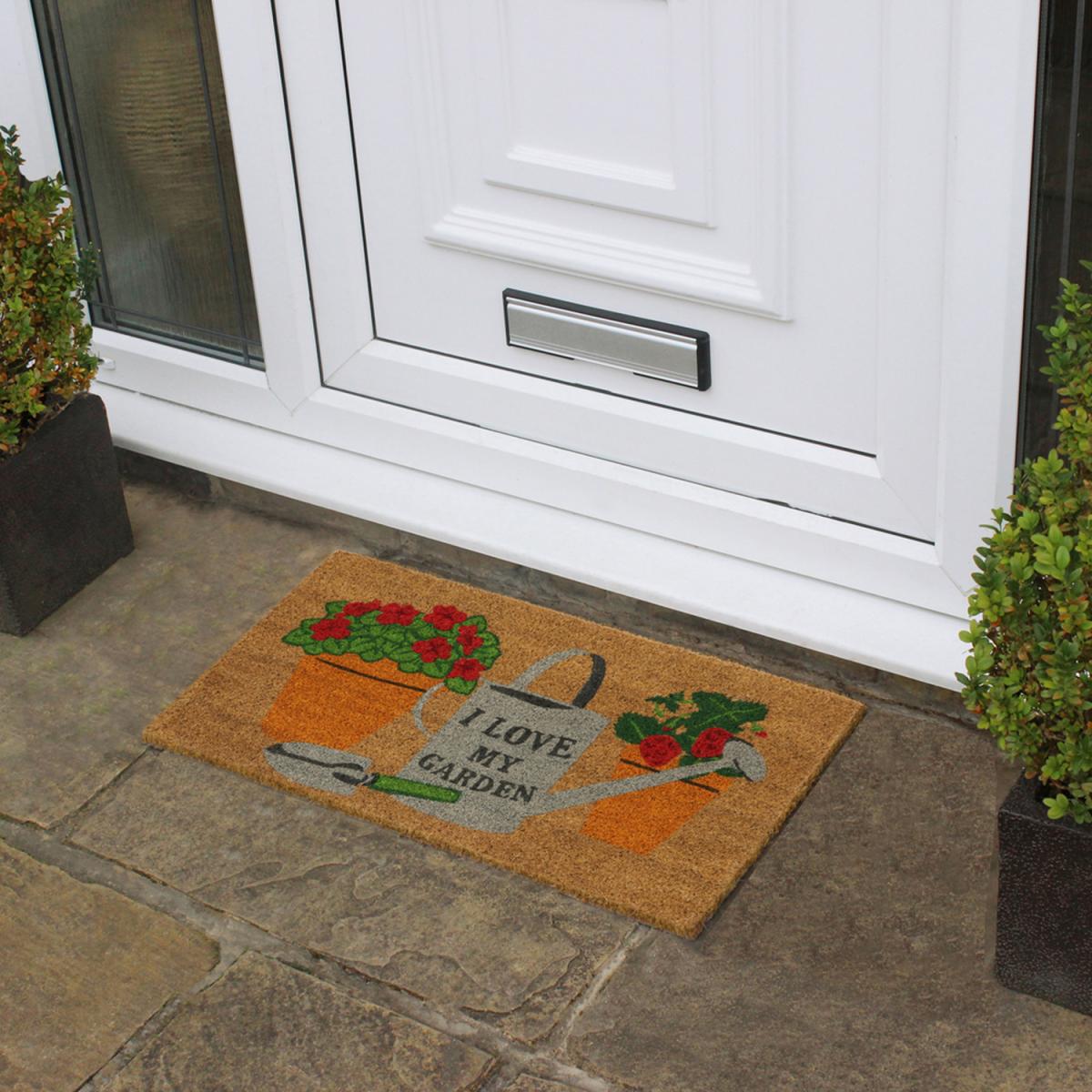 JVL Eco-Friendly I Love My Garden Door Mat - Brown – image 6
