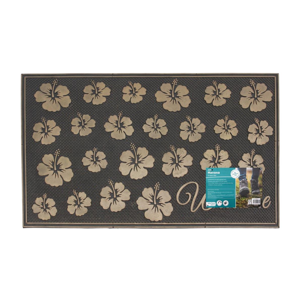 Havana Flower Pin Rubber Door Mat – image 1