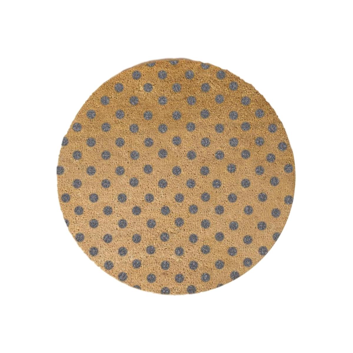 Grey Dots Circle Doormat - Grey – image 1