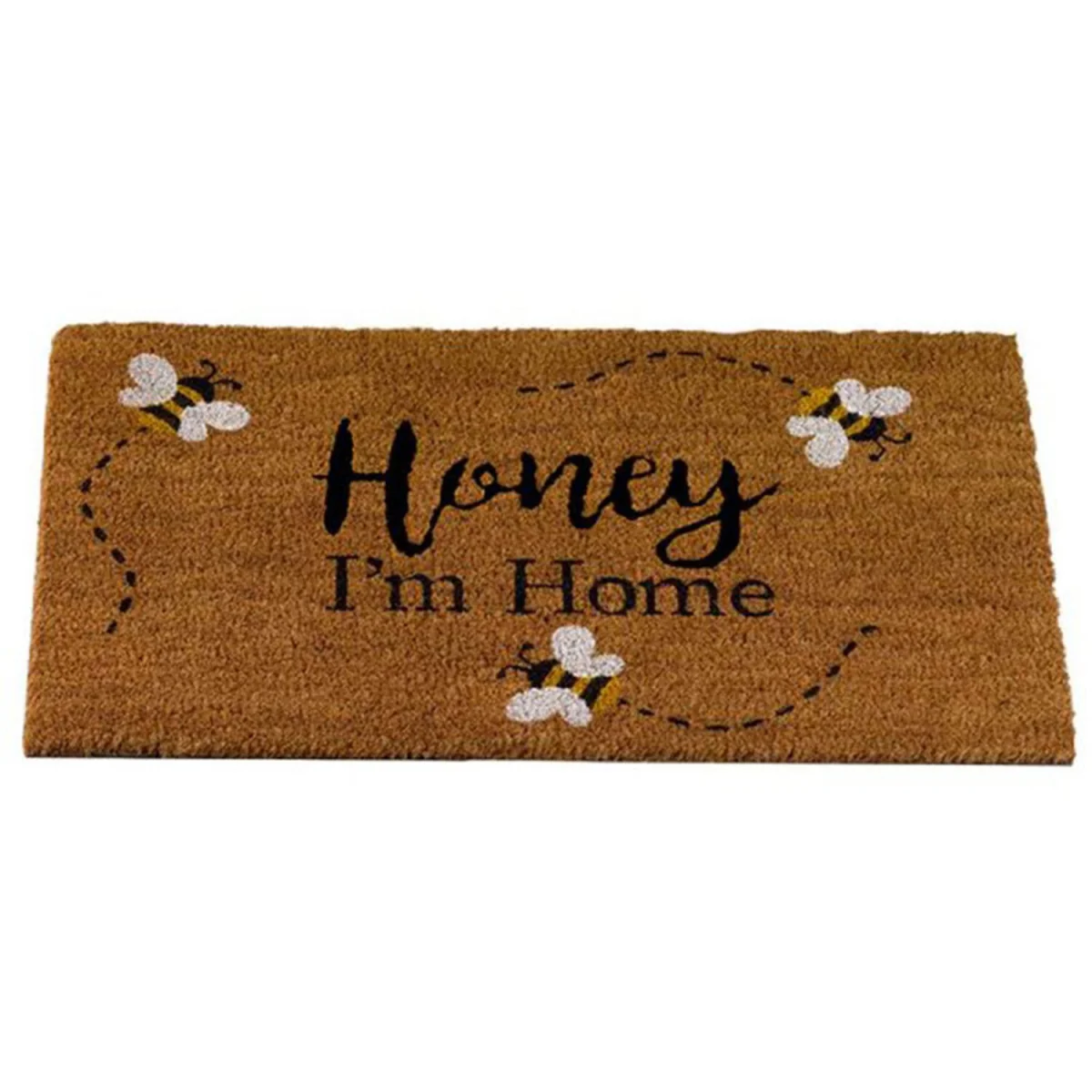 Honey I'm Home Bee Doormat  - Brown – image 3