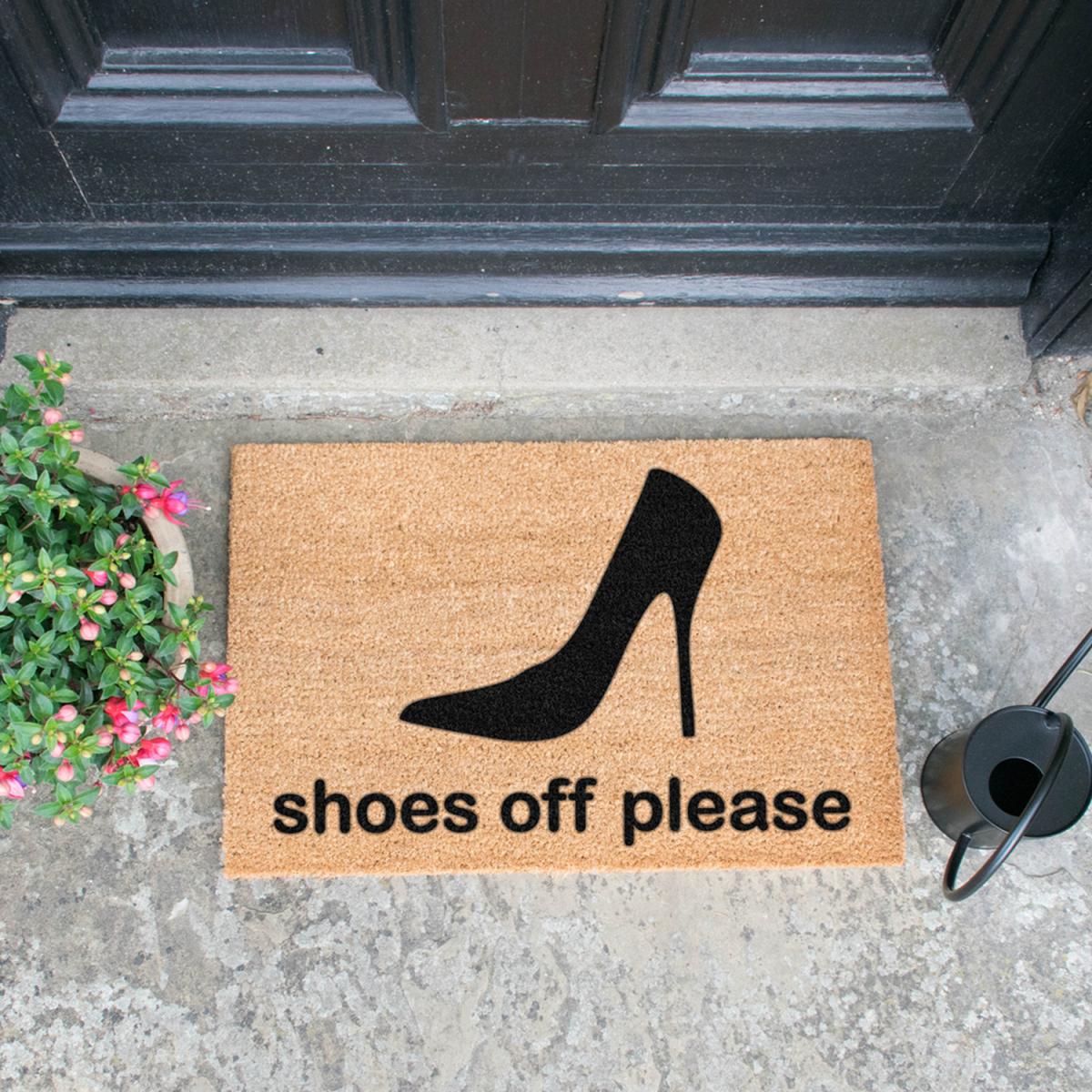 Shoes Off Please Doormat - Black – image 2