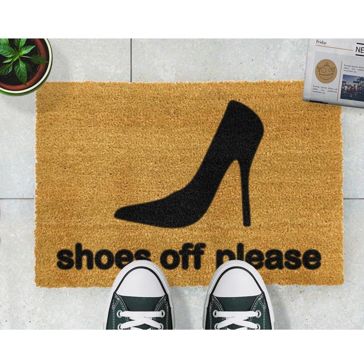 Shoes Off Please Doormat - Black – image 3