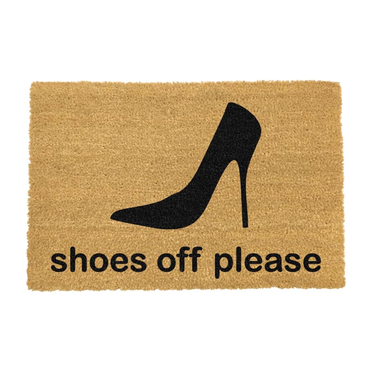 Shoes Off Please Doormat - Black – image 1