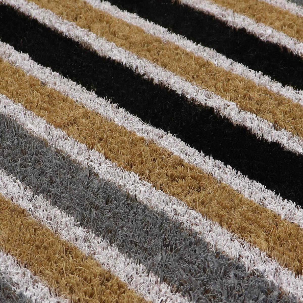 Eco Friendly Entrance Door Mat,Grey Stripe Design  - Grey – image 4