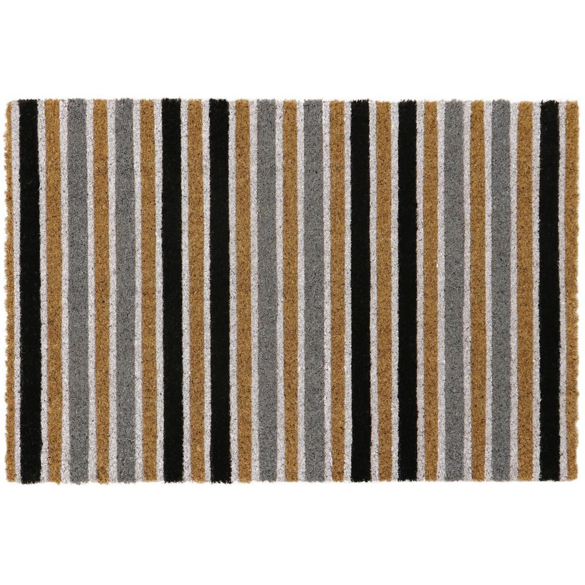 Eco Friendly Entrance Door Mat,Grey Stripe Design  - Grey – image 6