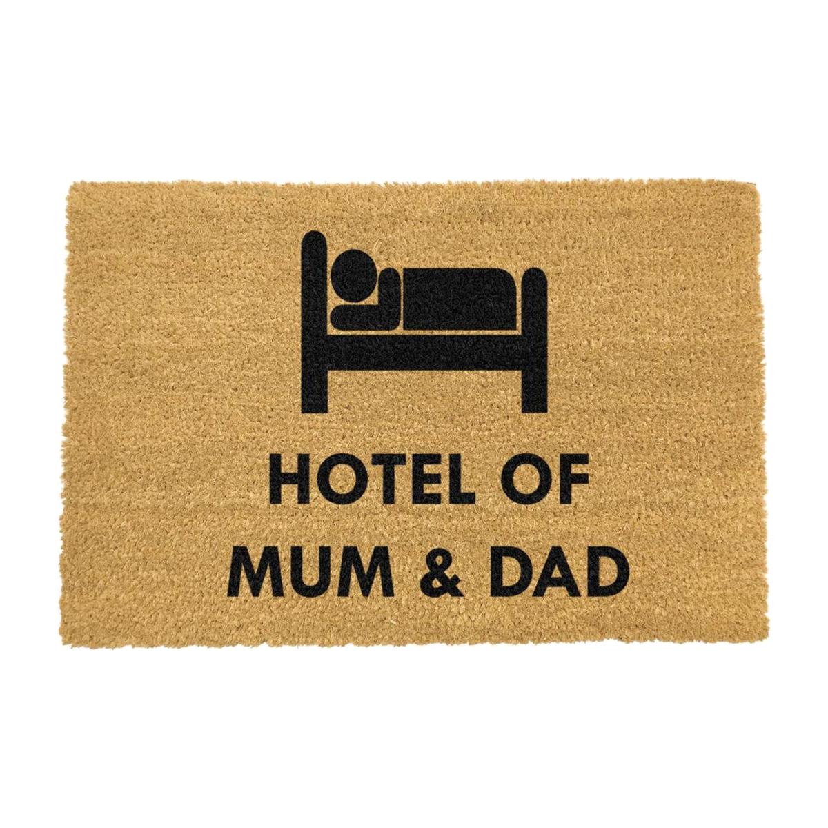 Hotel of Mum Dad Doormat - Black – image 1