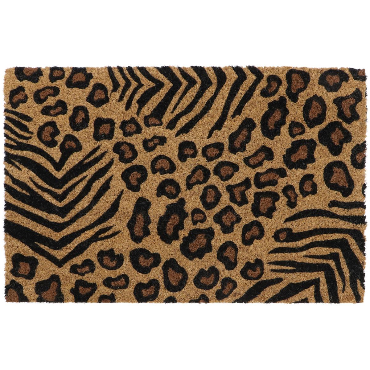 JVL Eco-Friendly Animal Print Door Mat - Brown – image 2