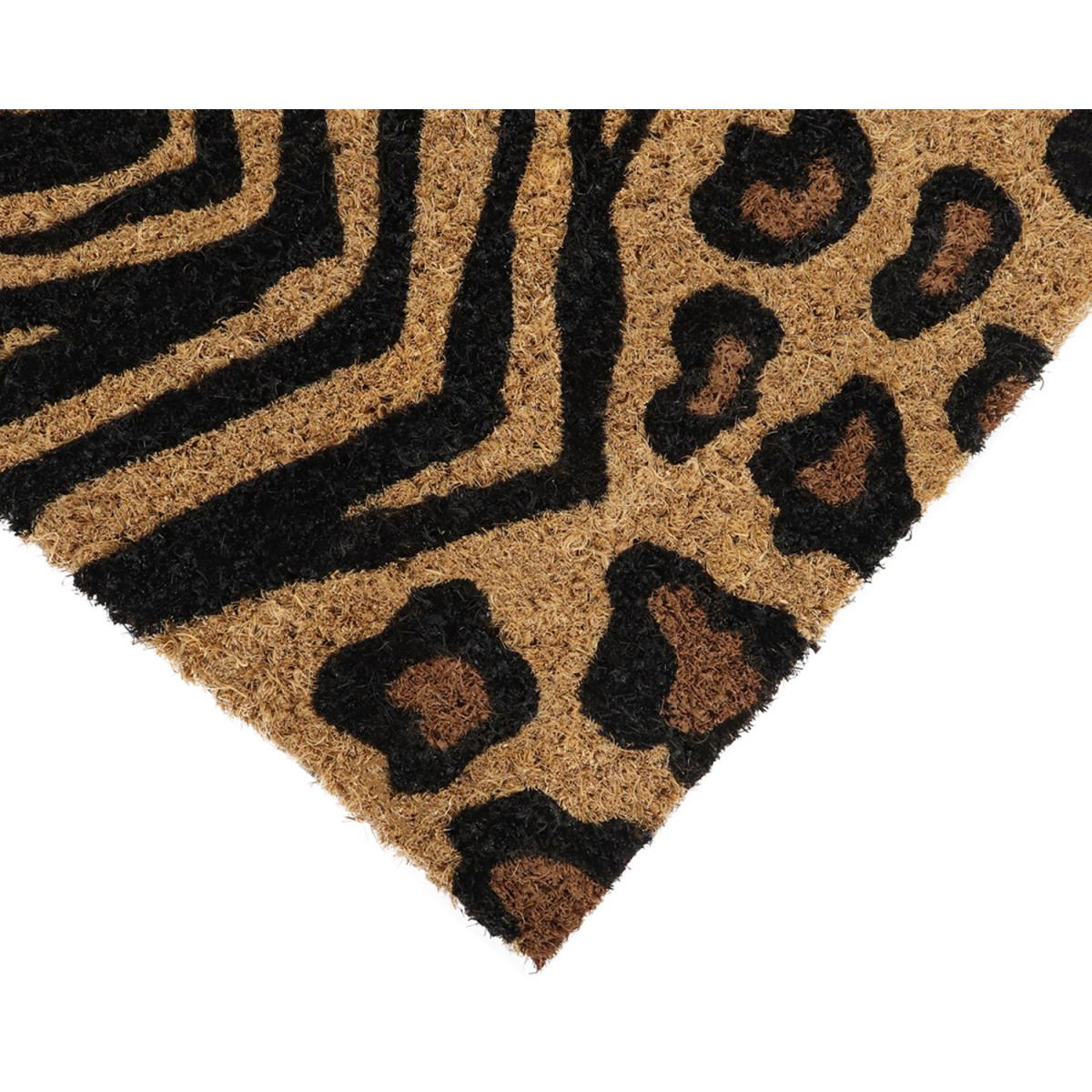 JVL Eco-Friendly Animal Print Door Mat - Brown – image 3