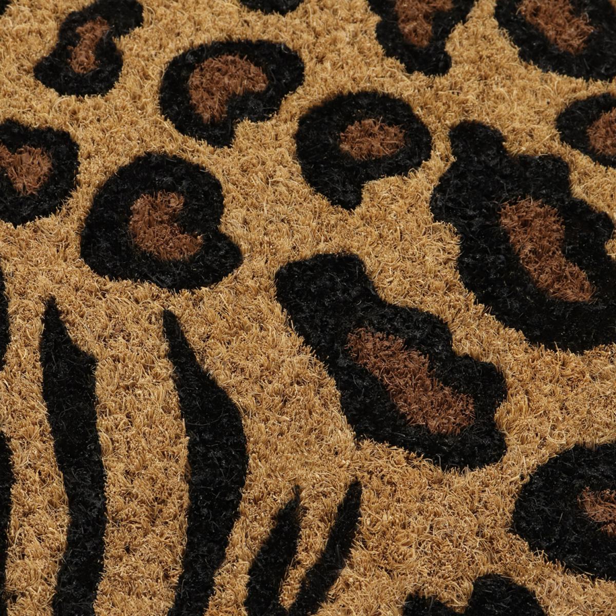 JVL Eco-Friendly Animal Print Door Mat - Brown – image 4