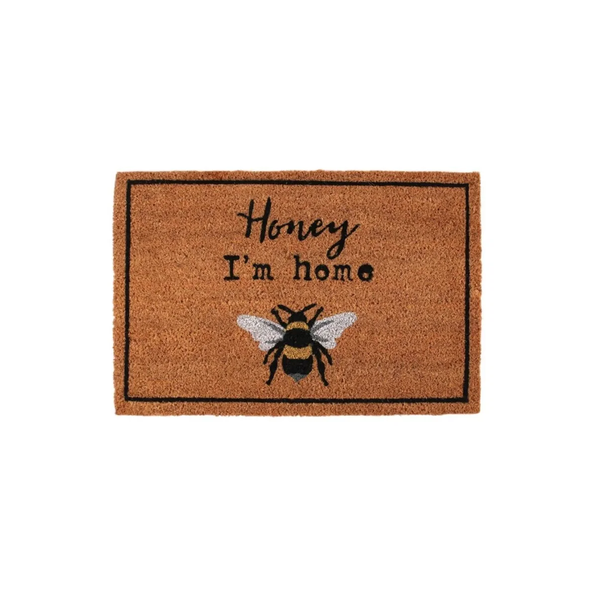 Honey I m Home Natural Doormat Welcome Your Guests in Style - Brown – image 2