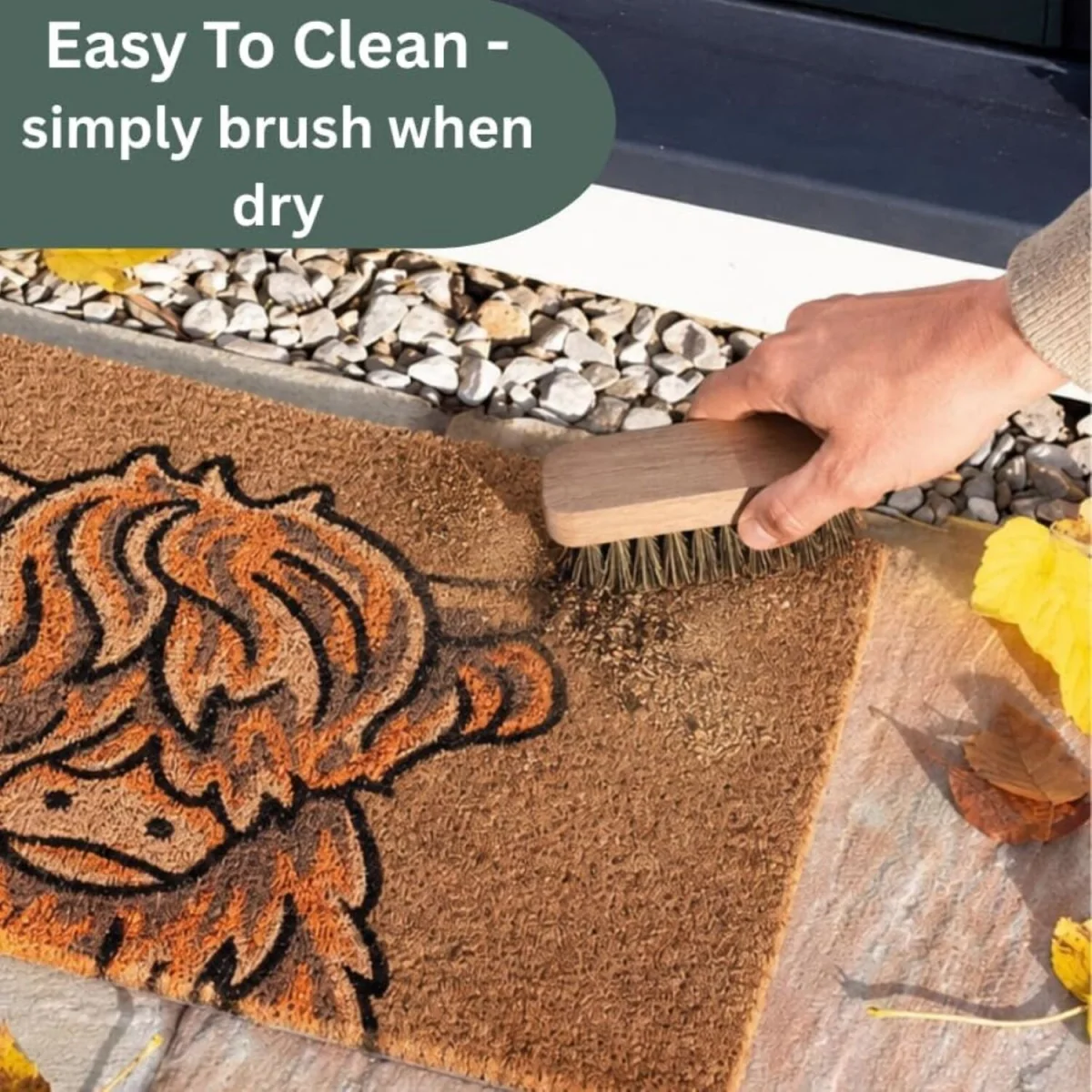 Highland Cow Front Door Mat Coir Doormat - Brown – image 5