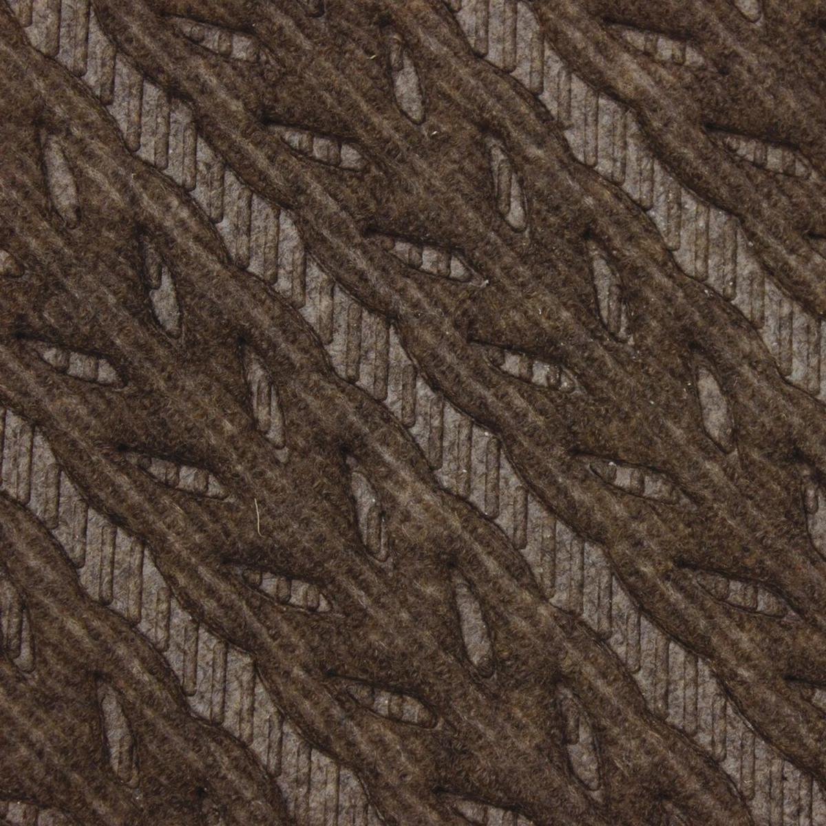 Knit Design Scraper Braided Door Mat, Brown – image 2