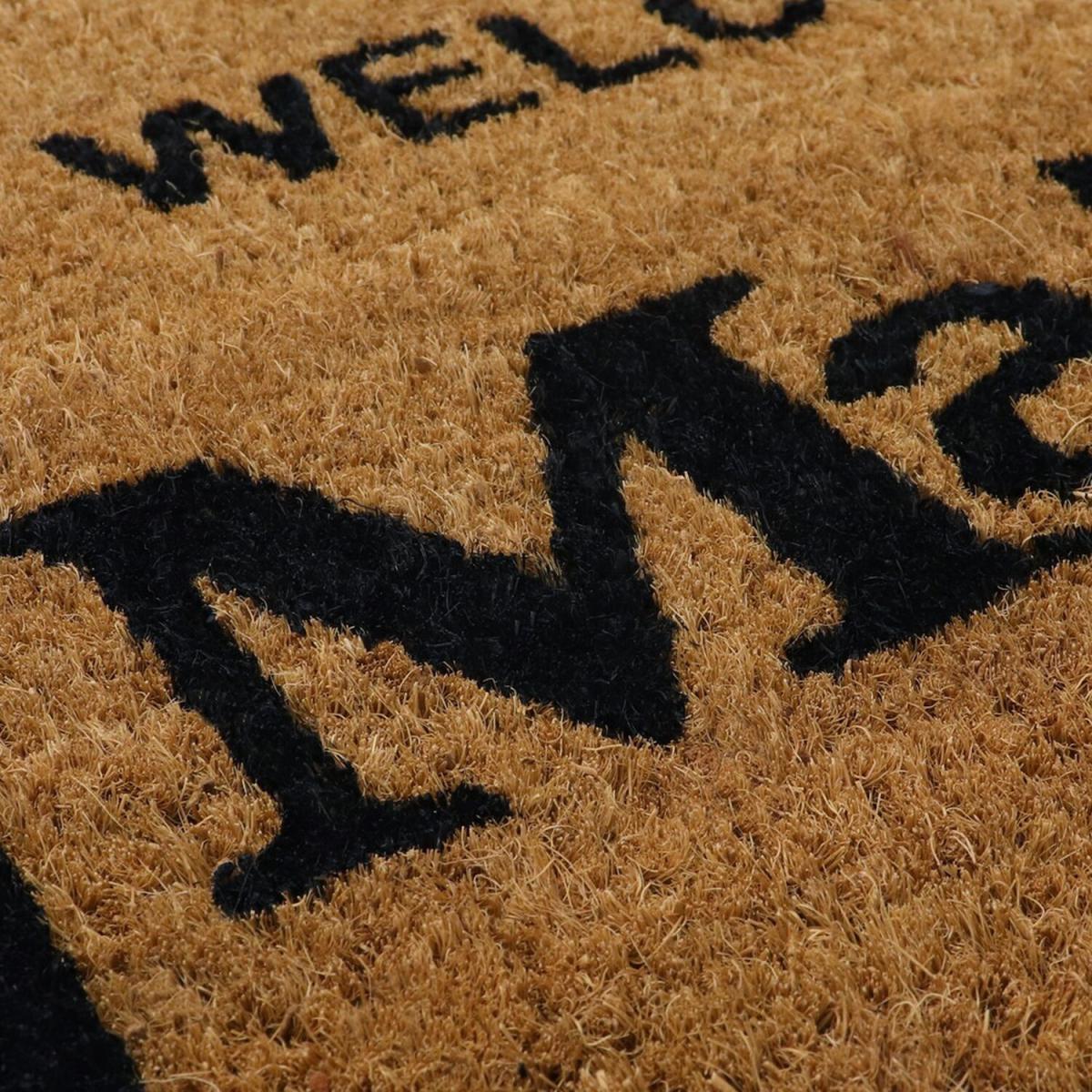 Latex Backed Mad House Coir Door Mat - Black – image 4