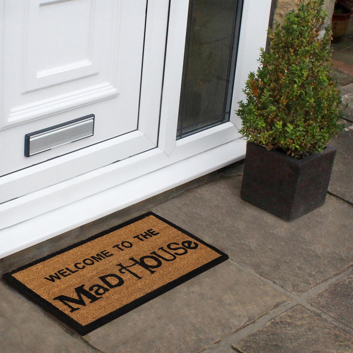 Latex Backed Mad House Coir Door Mat - Black – image 5