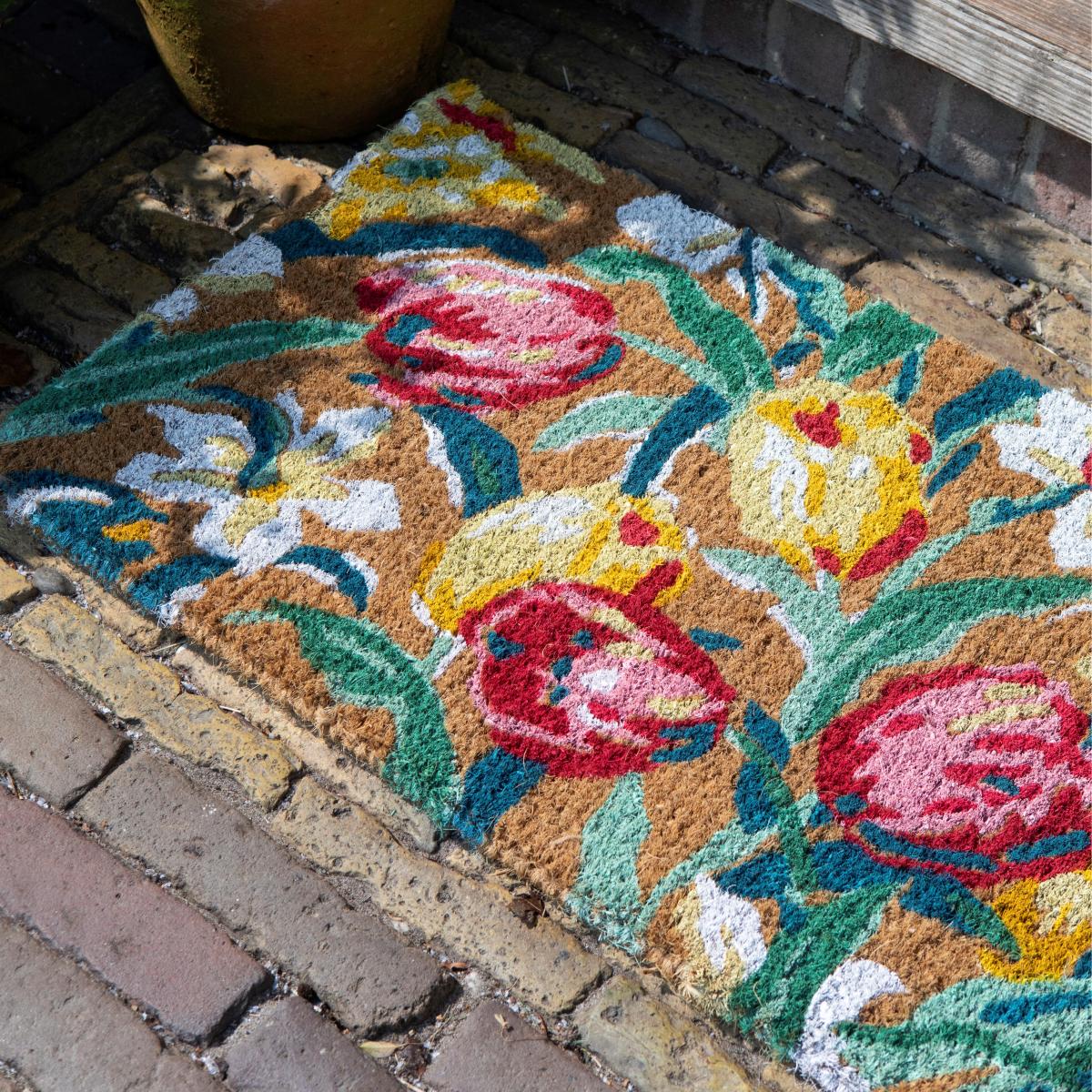 Tulips Floral Doormat 082218 by Laura Ashley in China Blue 40x70cm – image 2