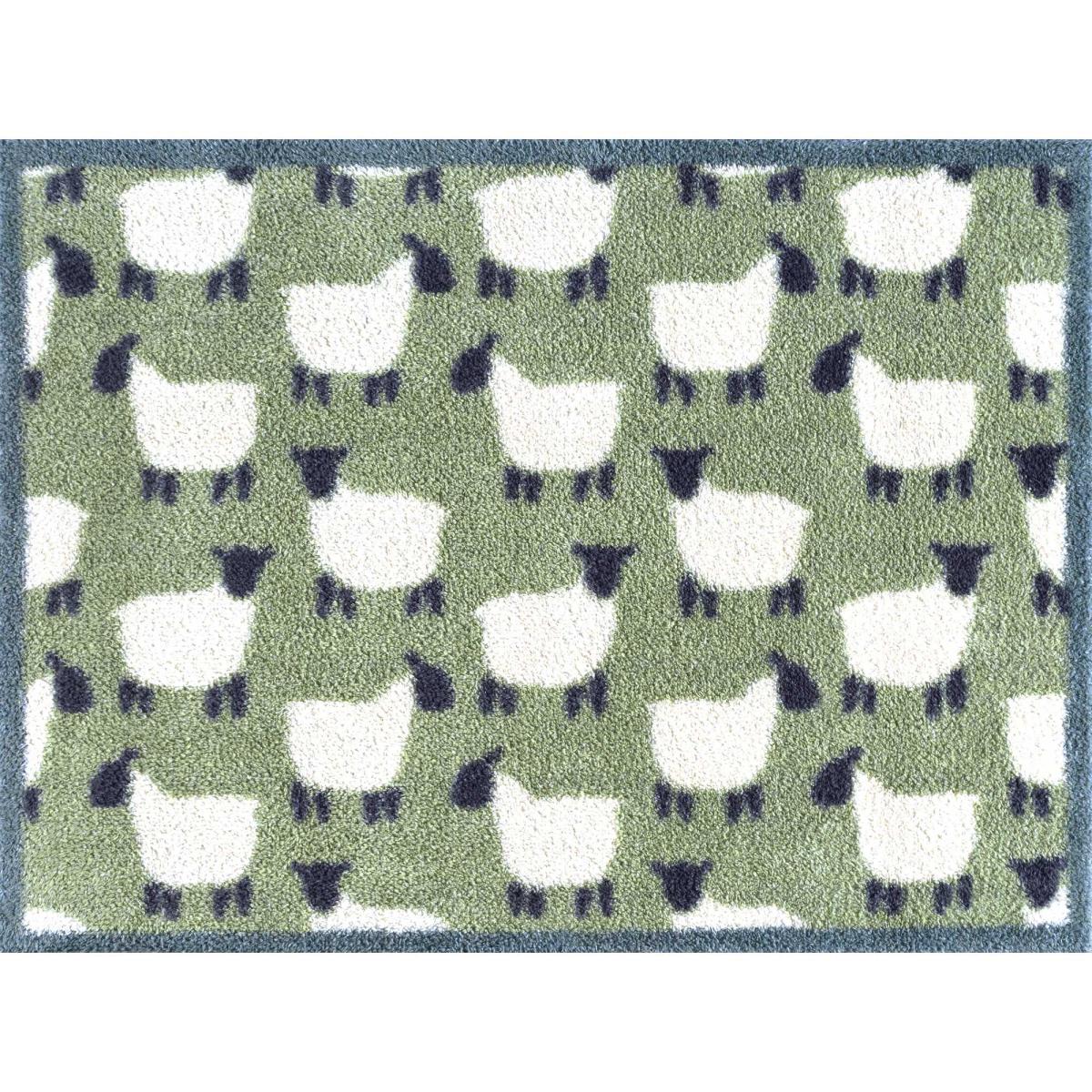 Flock Sheep Doormats in Green by Turtlemat 40x60cm – image 5