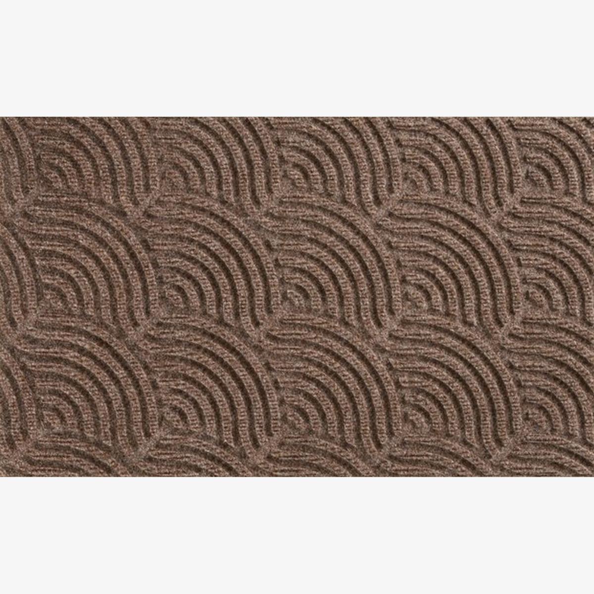 Dune Waves Scraper Doormats in Taupe Brown 45x75cm